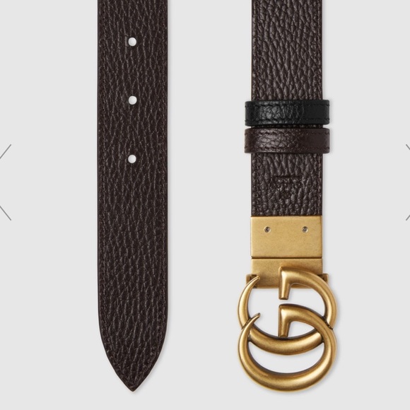 Authentic Black/Brown Reversible Gucci Belt